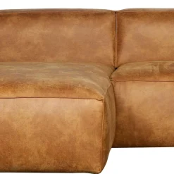 Braunes Ecksofa aus Leder recycelt Robert 305cm breit