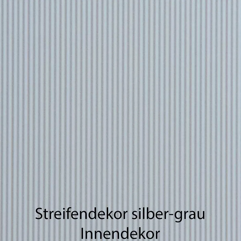 Breite Kommode in Hellgrau mit Glasfront - Nucina