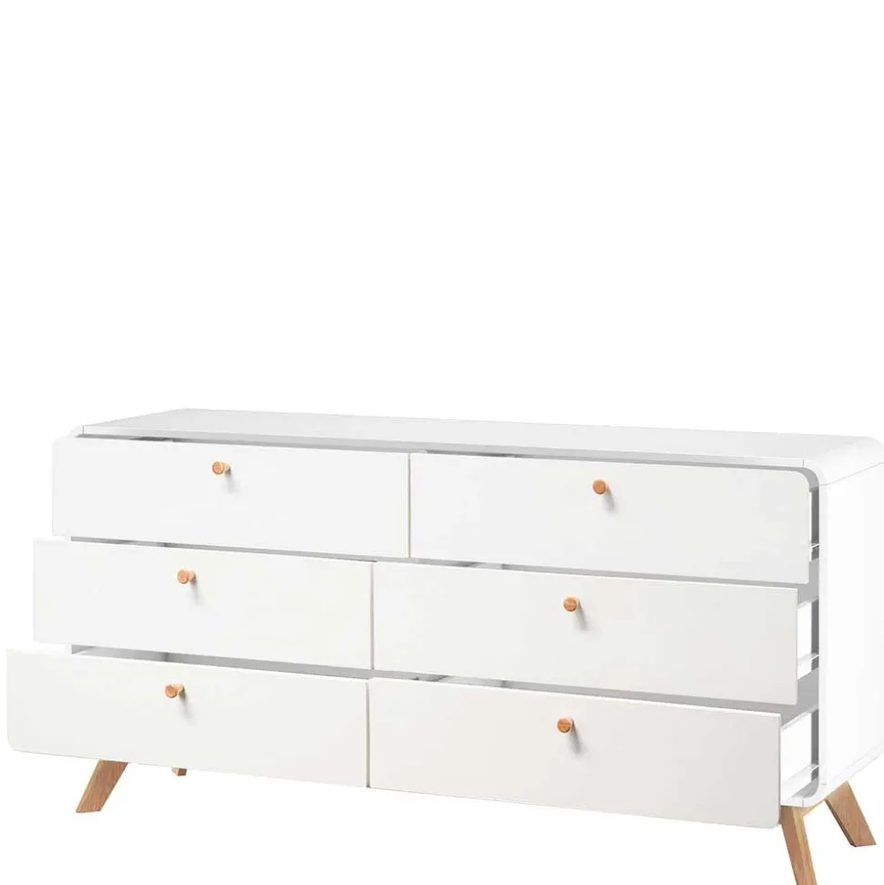 Breite Kommode mit sechs Schubladen - Kolreva