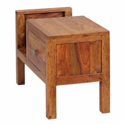 Breite Nachtkommode Hoslo mit Schublade und offener Ablage 60cm