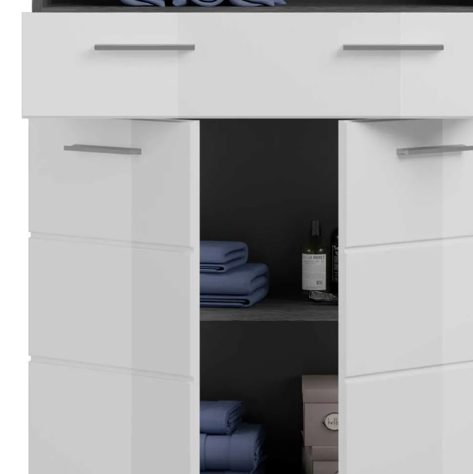 Breiter Hochschrank fürs Bad 74x191x31 cm - Nancys