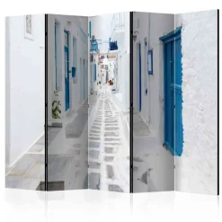 Breiter Raumtrenner in Weiß & Blau - Malta