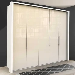 Breiter Schlafzimmerschrank in Cremefarben - Zidarie