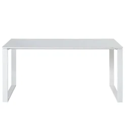 Büro Arbeitstisch in Weiß mit Glas - Fidania