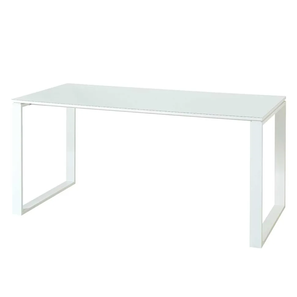 Büro Arbeitstisch in Weiß mit Glas - Fidania