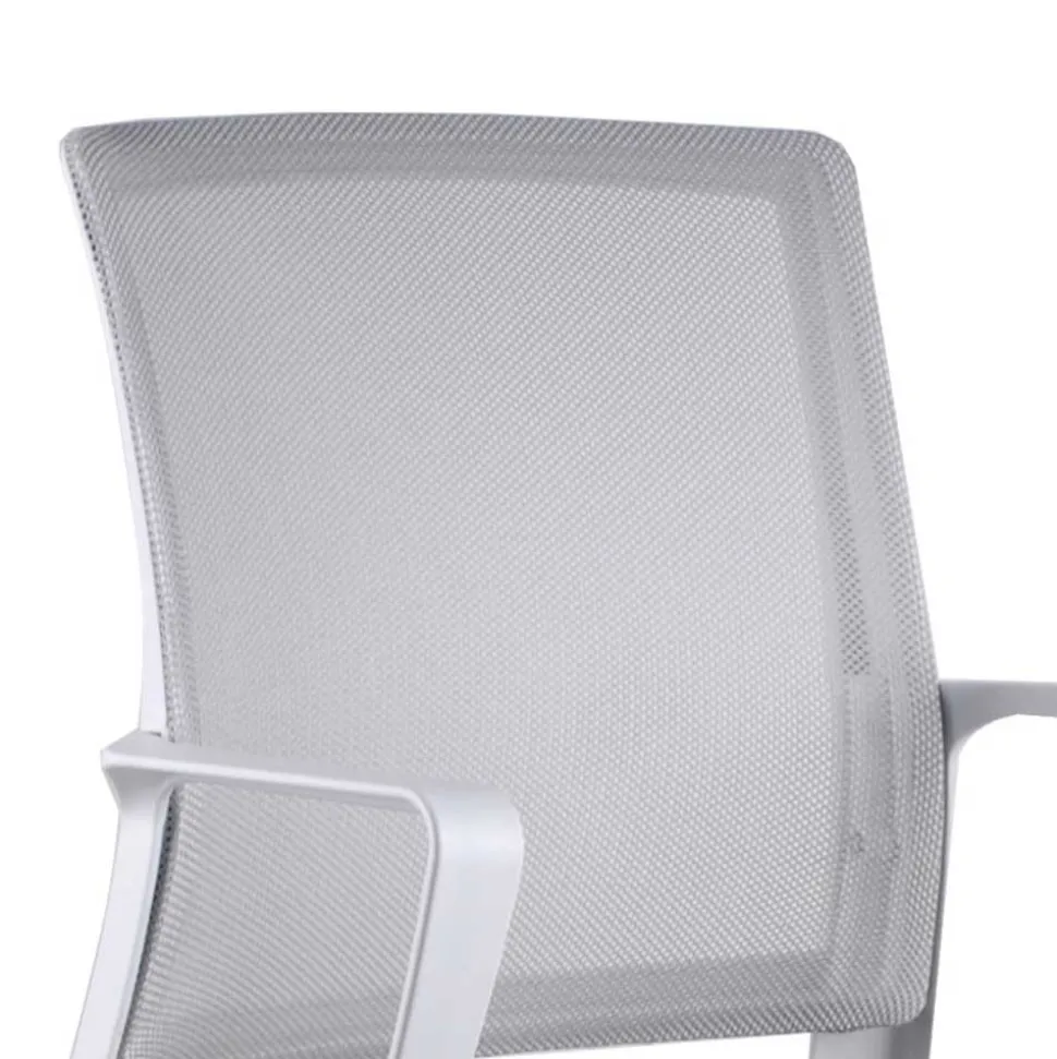 Büro Drehstuhl in Grau & Chrom - Albertoni