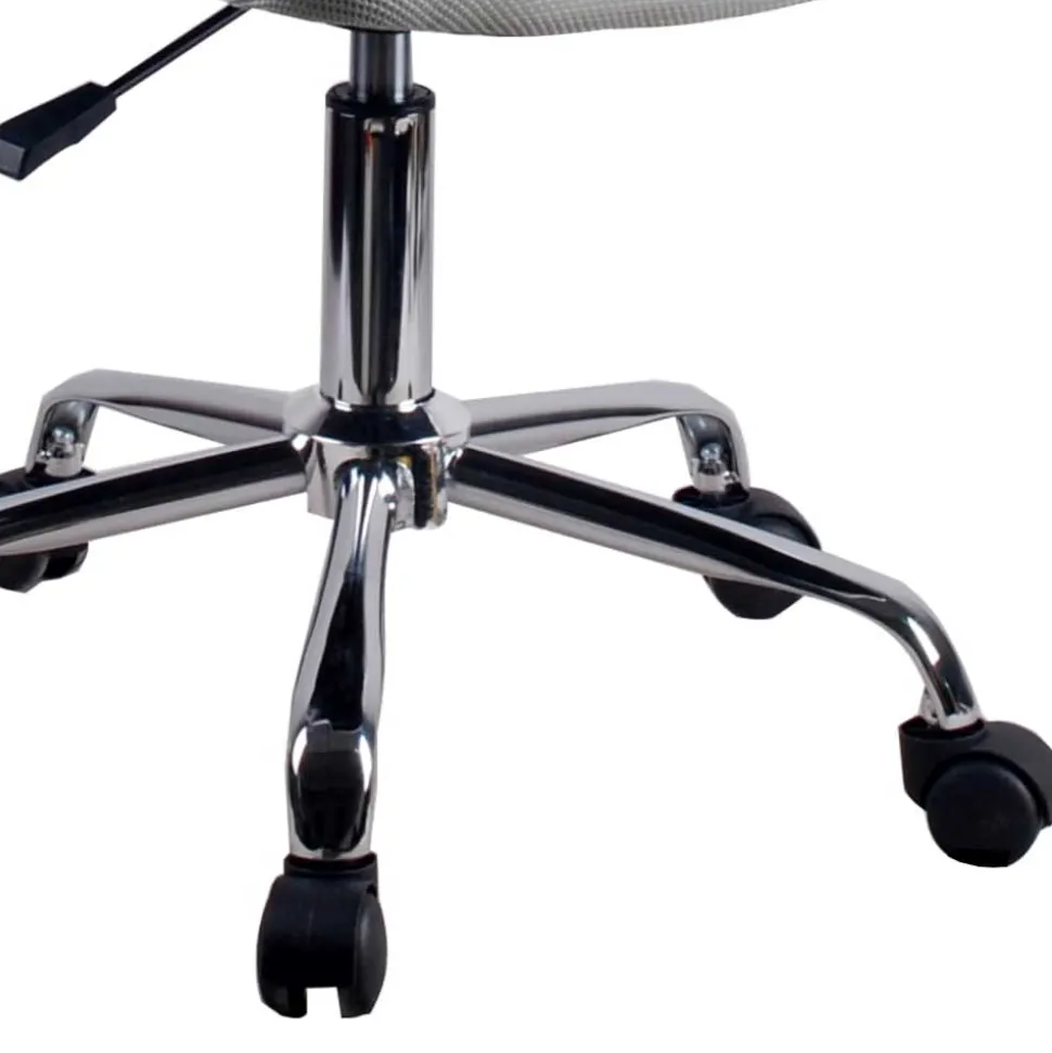 Büro Drehstuhl in Grau & Chrom - Albertoni