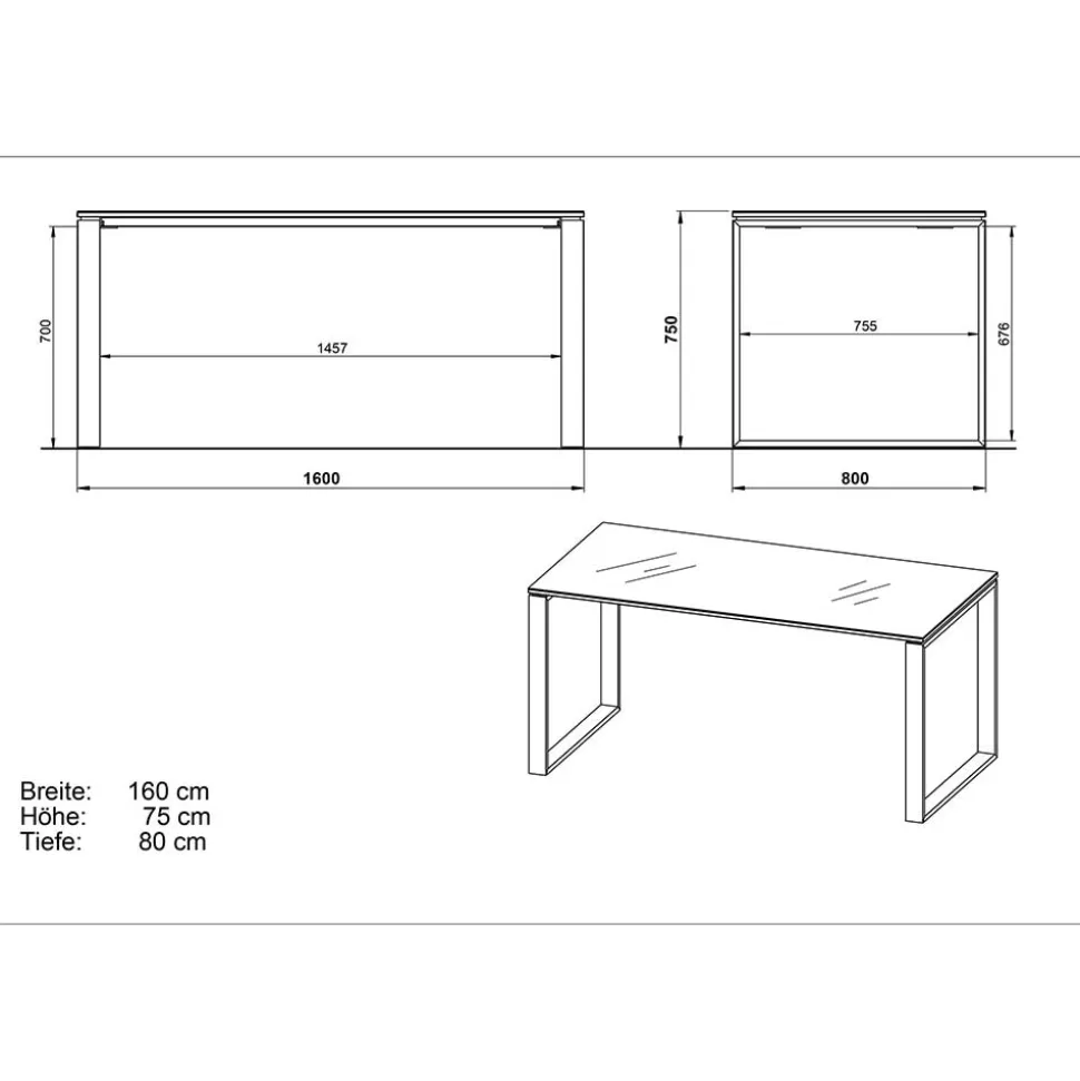 Büro Einrichtung Möbel Set - Laszlo (achtteilig)
