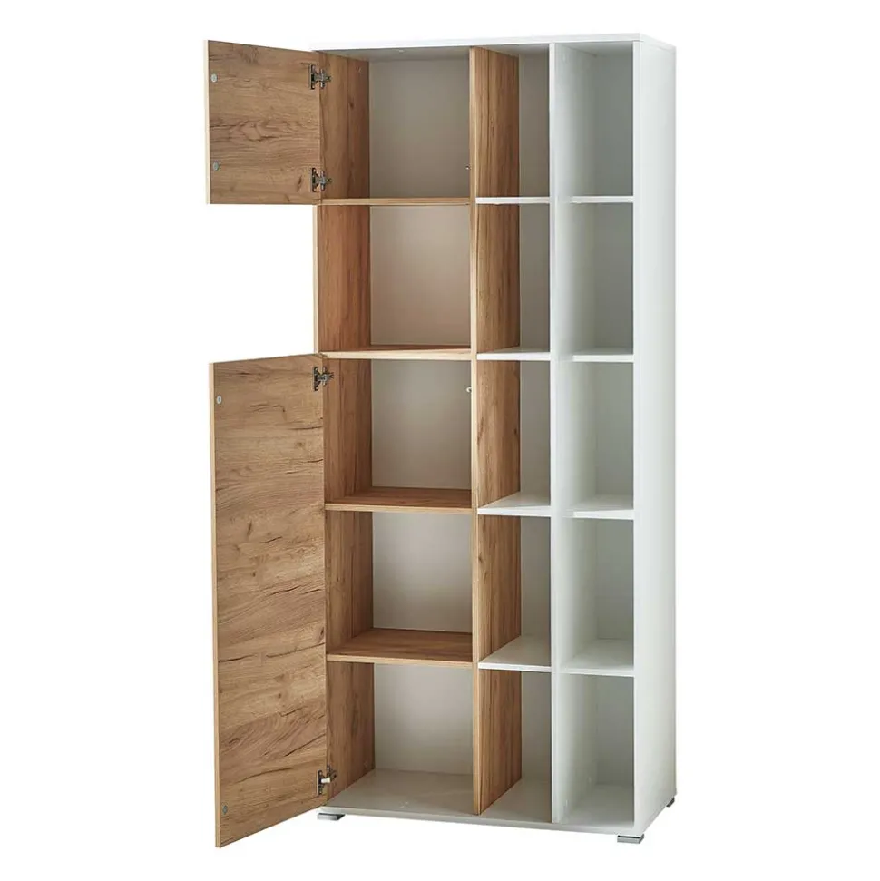 Büro Regal mit Türen Set - Ziharo (zweiteilig)