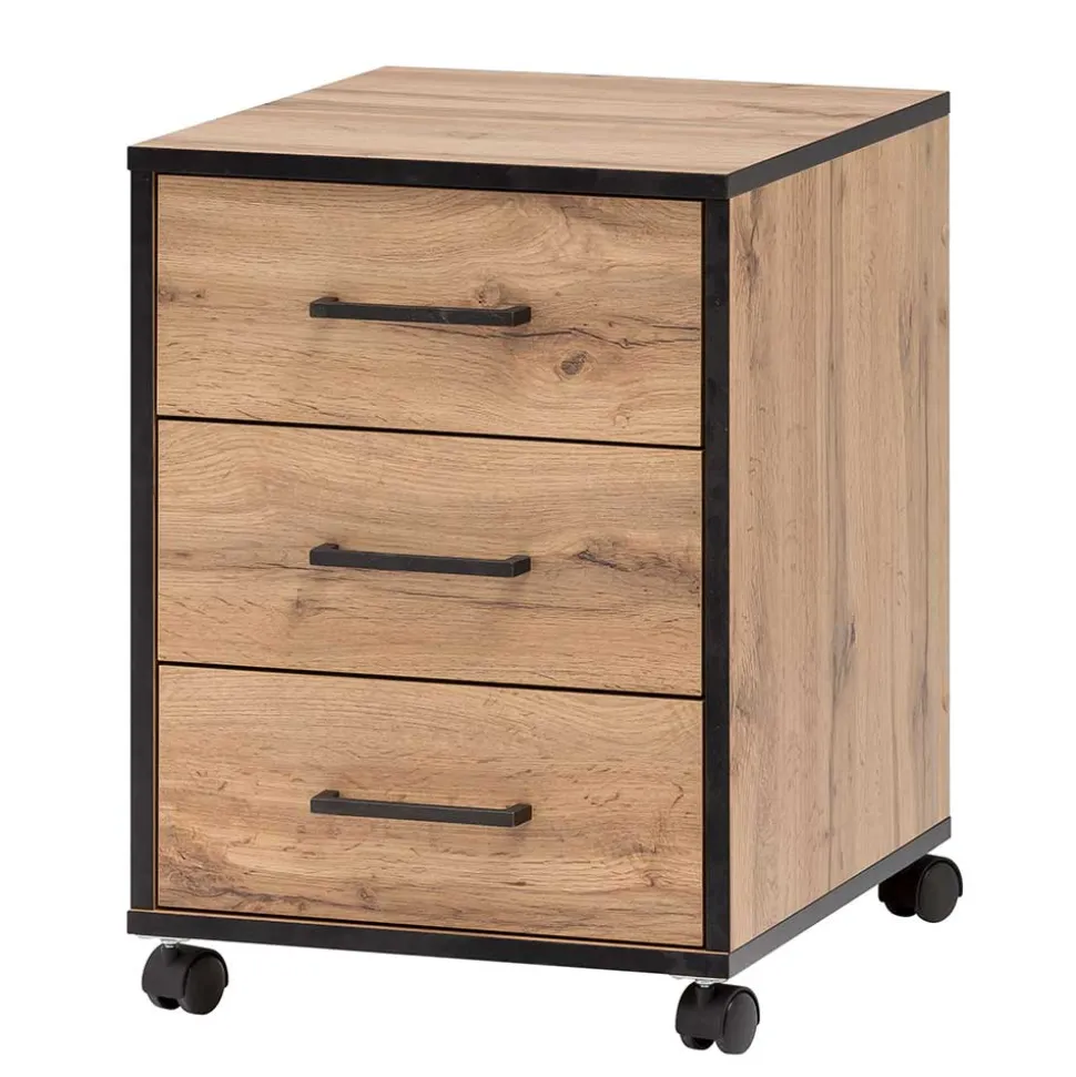 Büro Rollcontainer in Eiche Optik - Zustic