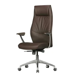Büro Schreibtischsessel in Braun Leder - Mallavi