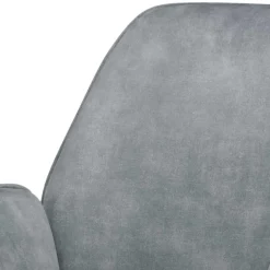 Büro Velours Drehstuhl in Grau auf Rollen - Rasmus