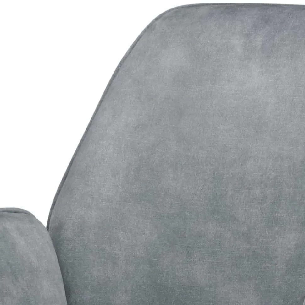 Büro Velours Drehstuhl in Grau auf Rollen - Rasmus