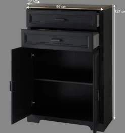 Büro Wohnwand im Landhaus Stil - Joe (dreiteilig)