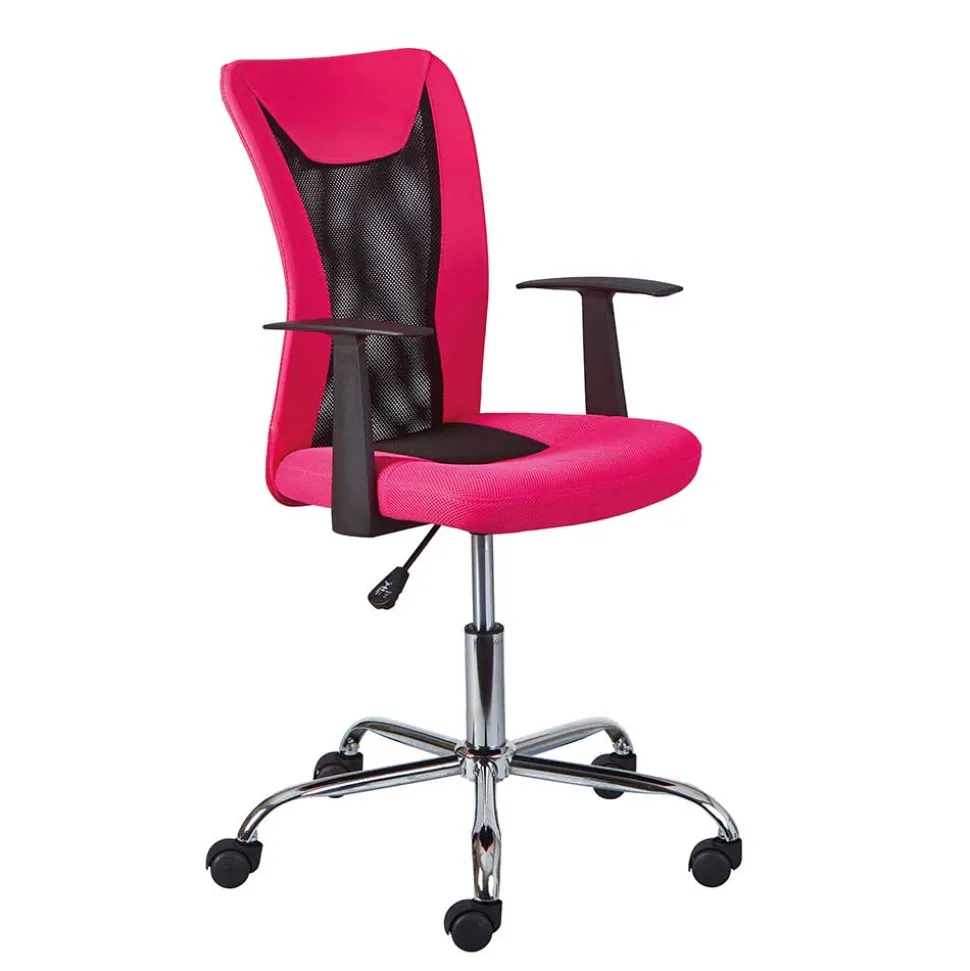Bürodrehstuhl in Pink & Schwarz - Catama