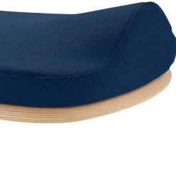 Bürohocker aus Holz mit Stoff in Blau - Alicudi