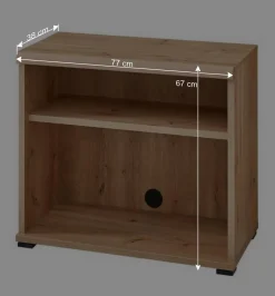 Büromöbel Kombination teilmassiv - Emly (sechsteilig)