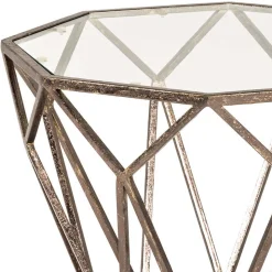 Bronzefarbener Beistelltisch Exados aus Metall