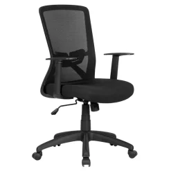 Bürostuhl in Schwarz aus Mesh und Stoff - Suvanica