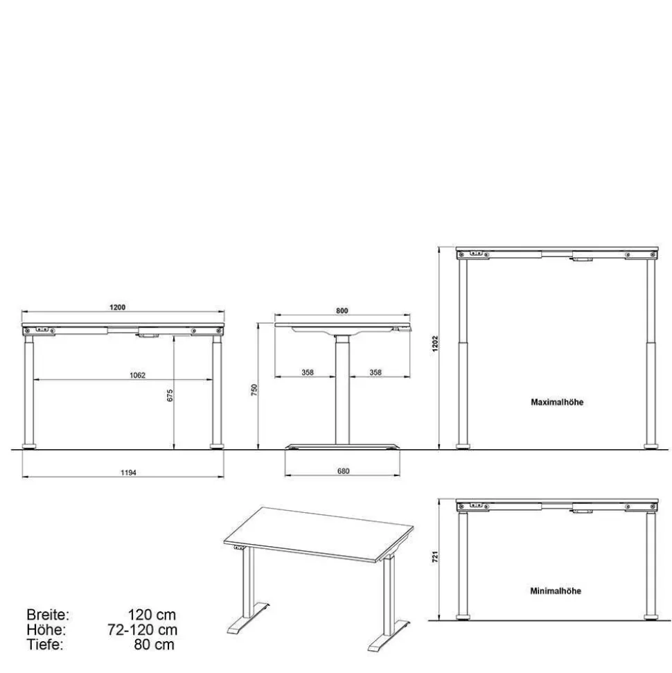 Bürotisch elektrisch höhenverstellbar - Vin