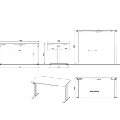 Bürotisch elektrisch höhenverstellbar - Espnoz
