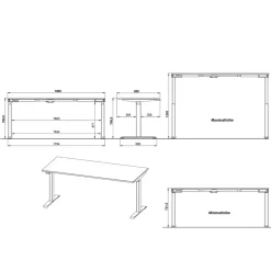 Bürotisch elektrisch höhenverstellbar - Espnoz