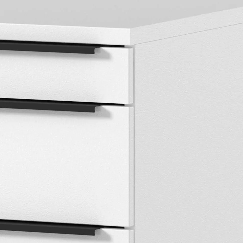 Bürotisch Kombination in Weiß - Sparkle (dreiteilig)