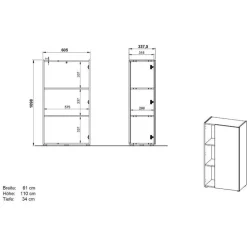 Bürotisch und Schränke Set - Casai (dreiteilig)