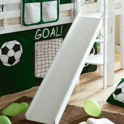 Buche Fußball Hochbett mit Rutsche - Ballona