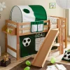 Buche Hochbett mit schräger Rutsche - Mazarena