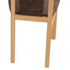 Buche Stühle mit Strukturstoff Masuza in Mocca Braun meliert (2er Set)