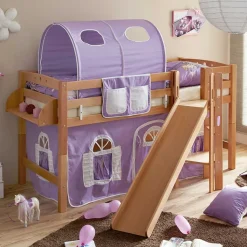 Buchenholz Mädchen Spielbett in Natur - Gravura