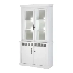Buffet Vitrine in weißer Holzoptik Pinie - Liancos
