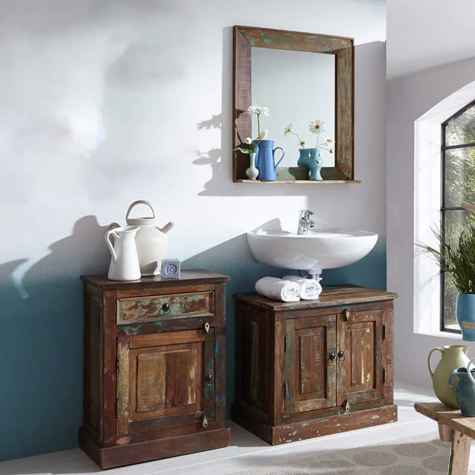 Bunte Badmöbel im Shabby Chic - Jamaica (dreiteilig)