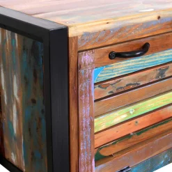 Bunte Flurmöbel im Shabby Chic - Vosbadus (vierteilig)