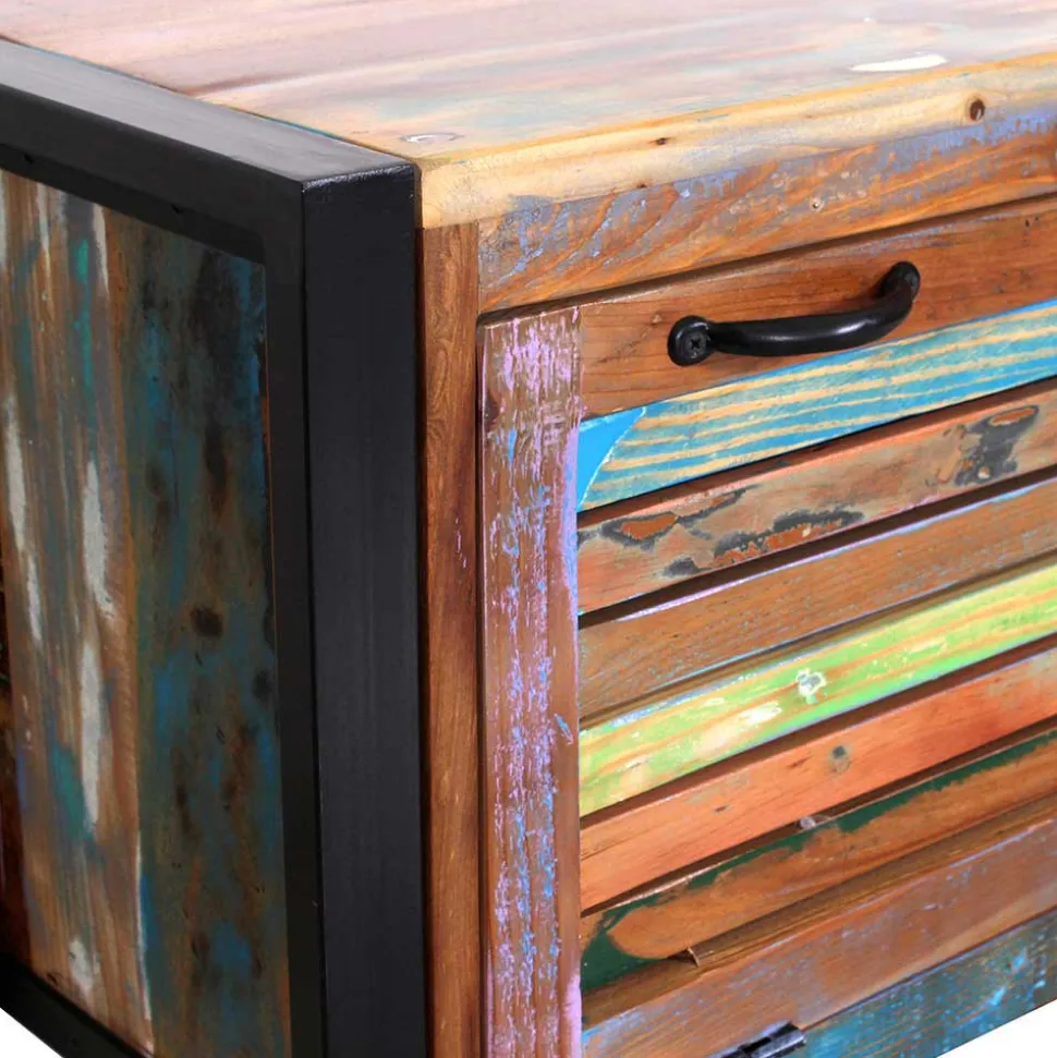 Bunte Flurmöbel im Shabby Chic - Vosbadus (vierteilig)