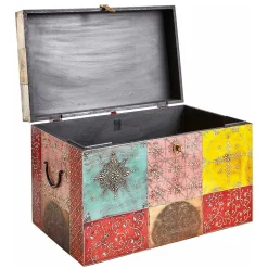 Bunte Holztruhe im Orientalischen Stil - Lilano