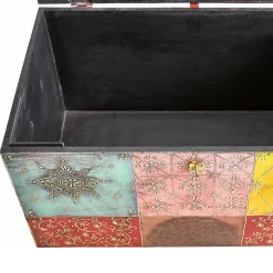 Bunte Holztruhe im Orientalischen Stil - Lilano