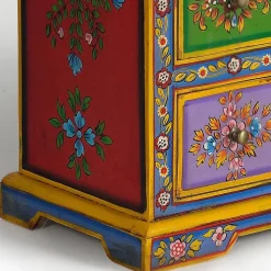 Bunte Kommode mit neun Schubladen - Leverias