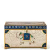 Bunte Orient Truhe mit Elefanten und blumigen Motiven - Sambo