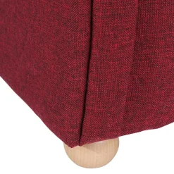 Chaiselongue mit Karostoff in Rot - Lyatea