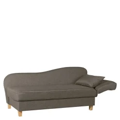 Chaiselounge in Beigegrau mit Buche - Senade