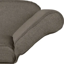 Chaiselounge in Beigegrau mit Buche - Senade