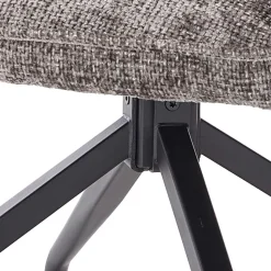 Chenille Armlehnenstühle in Anthrazit - Efate (2er Set)