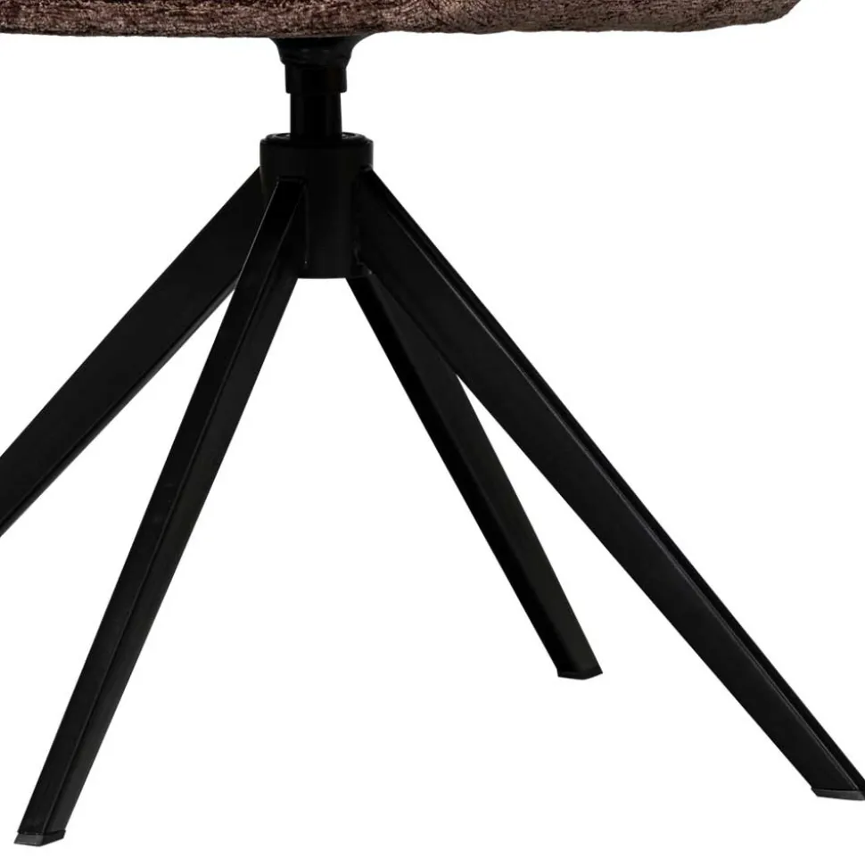 Chenille Armlehnenstühle mit Drehgestell - Abruzzia