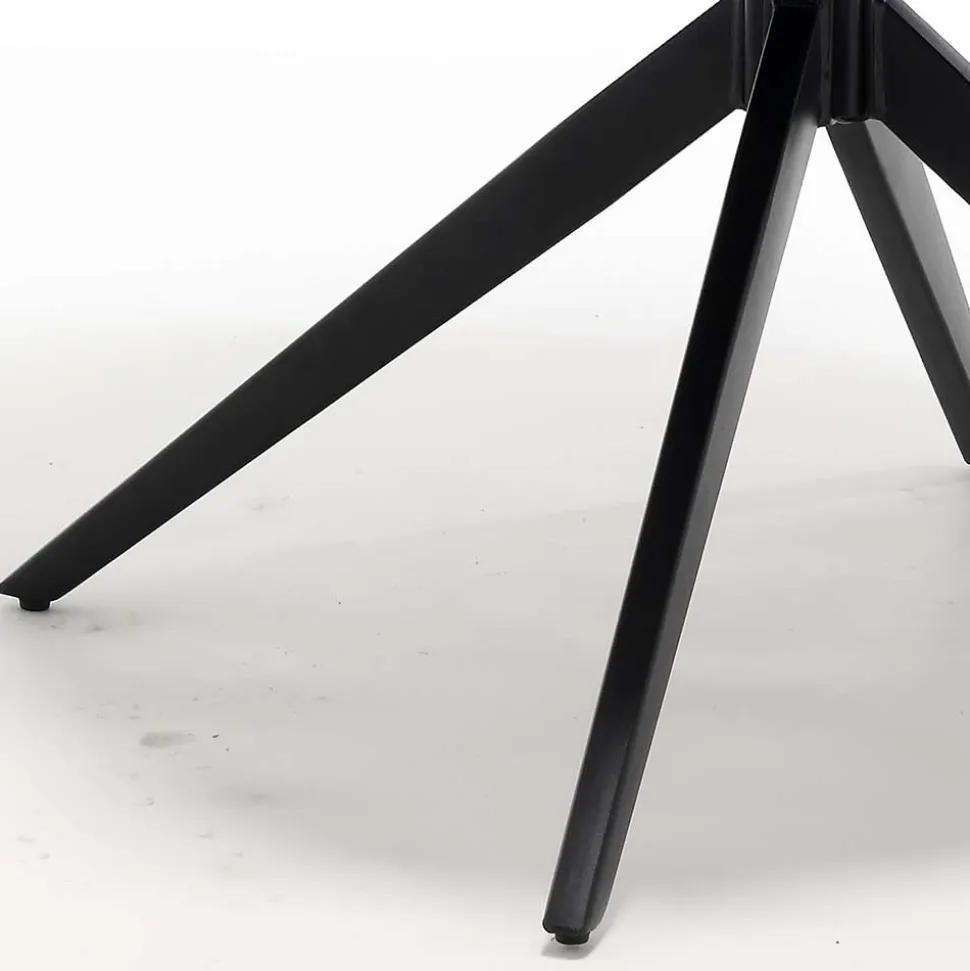 Chenille Armlehnenstuhl in Ockergelb - Martinus (2er Set)