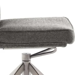 Chenille Esszimmerstuhl um 360 Grad drehbar - Padira (2er Set)