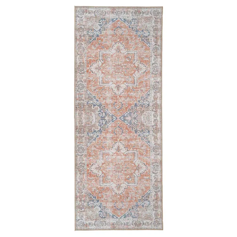 Chenille Läufer mit hellem Orient Muster - Kyoko