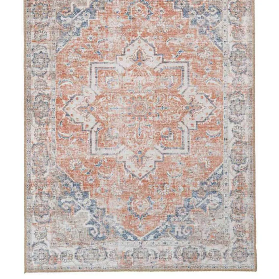 Chenille Läufer mit hellem Orient Muster - Kyoko