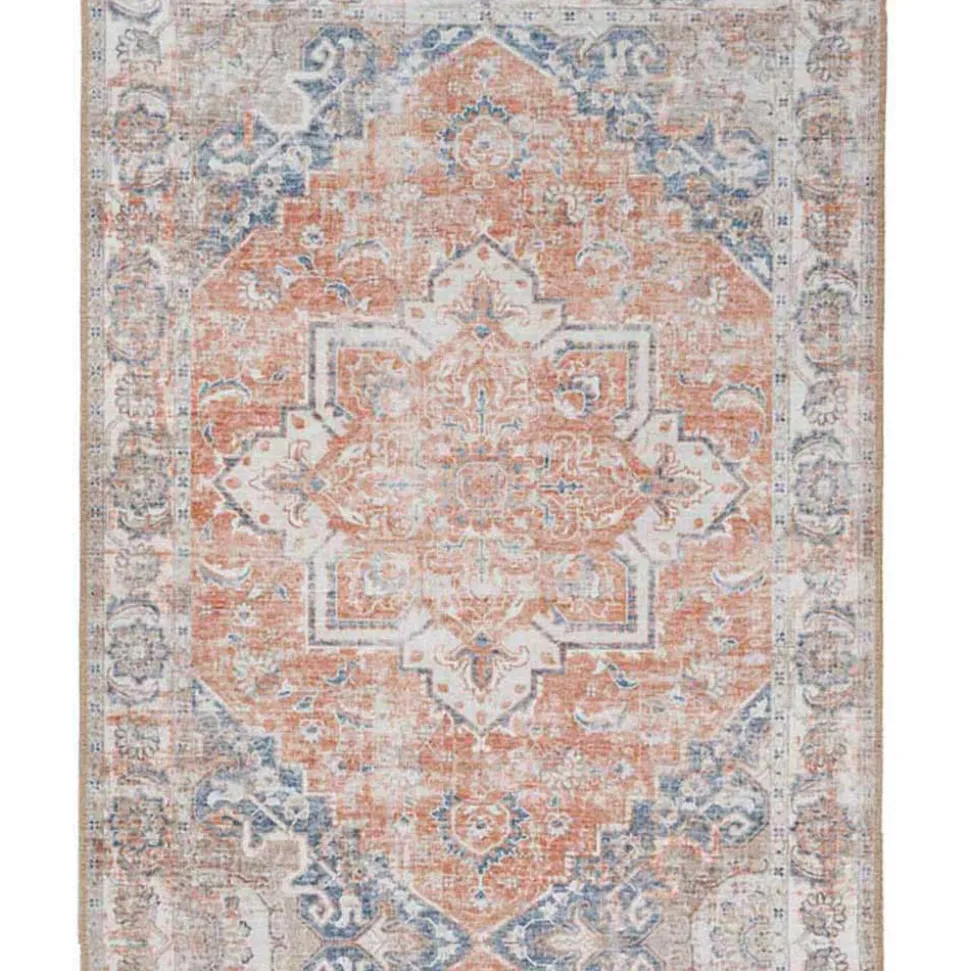 Chenille Läufer mit hellem Orient Muster - Kyoko